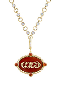 Aquarius with Spessartite Garnet (January) Celestial Stories Pendant