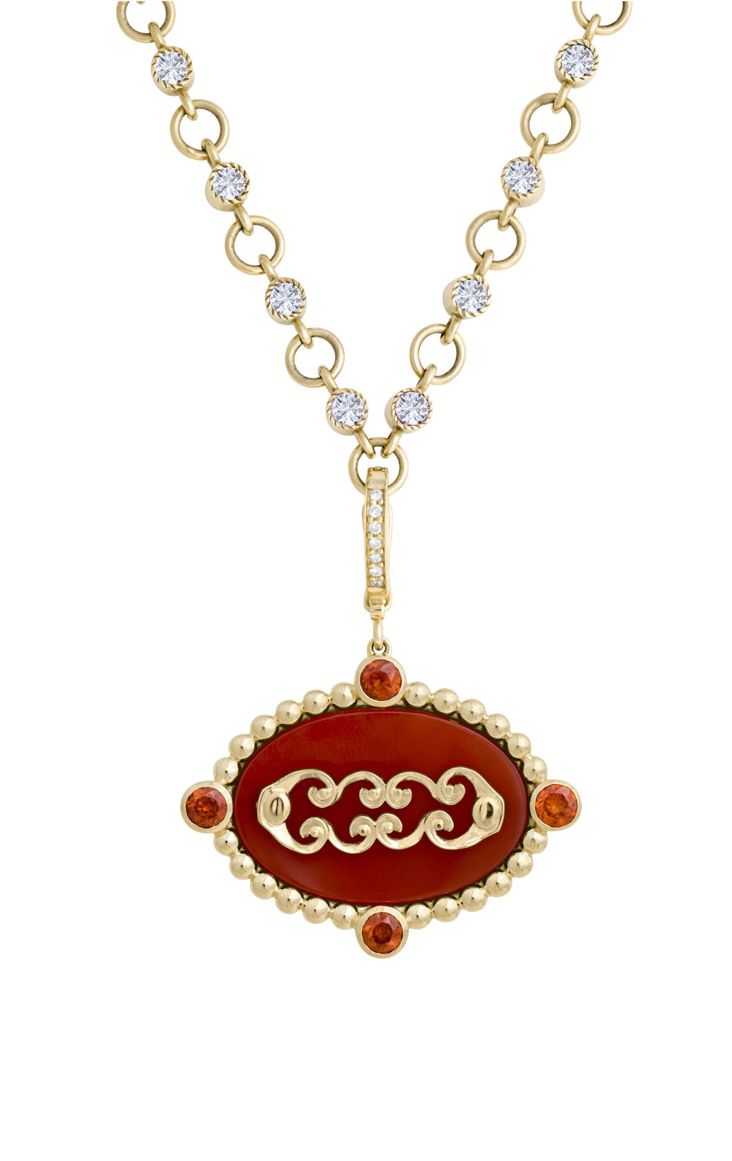 Aquarius with Spessartite Garnet (January) Celestial Stories Pendant
