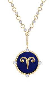 Aries with Diamond (April) Celestial Stories Pendant