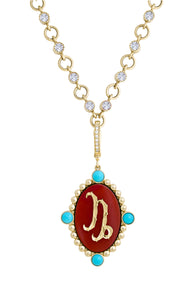 Capricorn with Turquoise (December) Celestial Stories Pendant