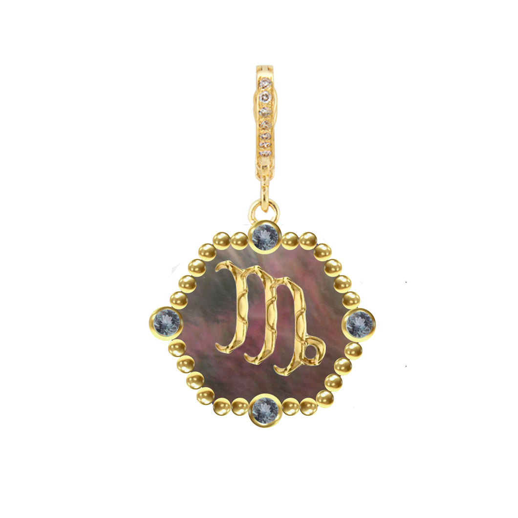 Virgo with Grey Spinel (August) Celestial Stories Pendant