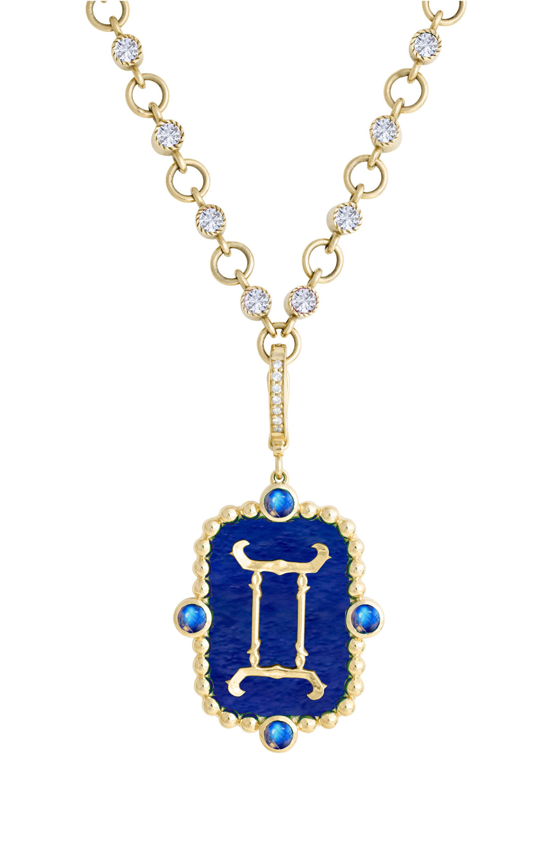 Gemini with Moonstone (June) Celestial Stories Pendant
