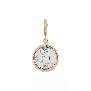 Owl under Crescent Moon Love Token