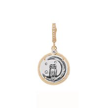 Owl and Crescent Moon in Relief Love Token
