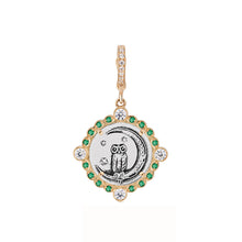Owl and Crescent Moon in Relief Love Token