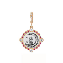 Owl and Crescent Moon in Relief Love Token