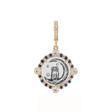 Owl and Crescent Moon in Relief Love Token