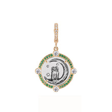 Owl and Crescent Moon in Relief Love Token