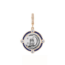 Owl and Crescent Moon in Relief Love Token