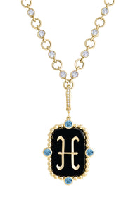 Pisces with Aquamarine (March) Celestial Stories Pendant