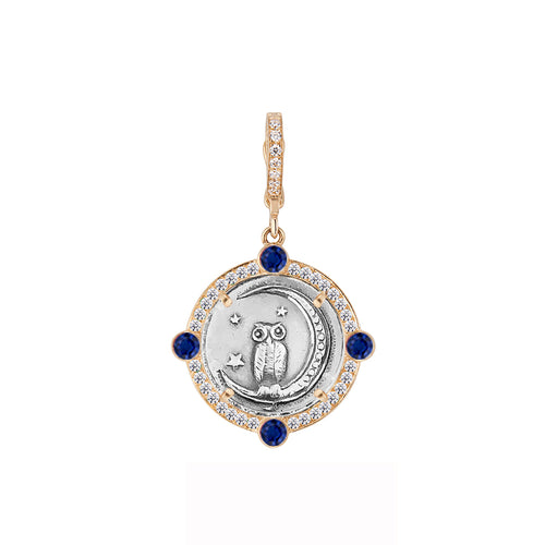 Pave Diamond with NSEW Sapphire Bezel