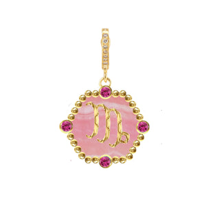Virgo with Pink Sapphire (September) Celestial Stories Pendant