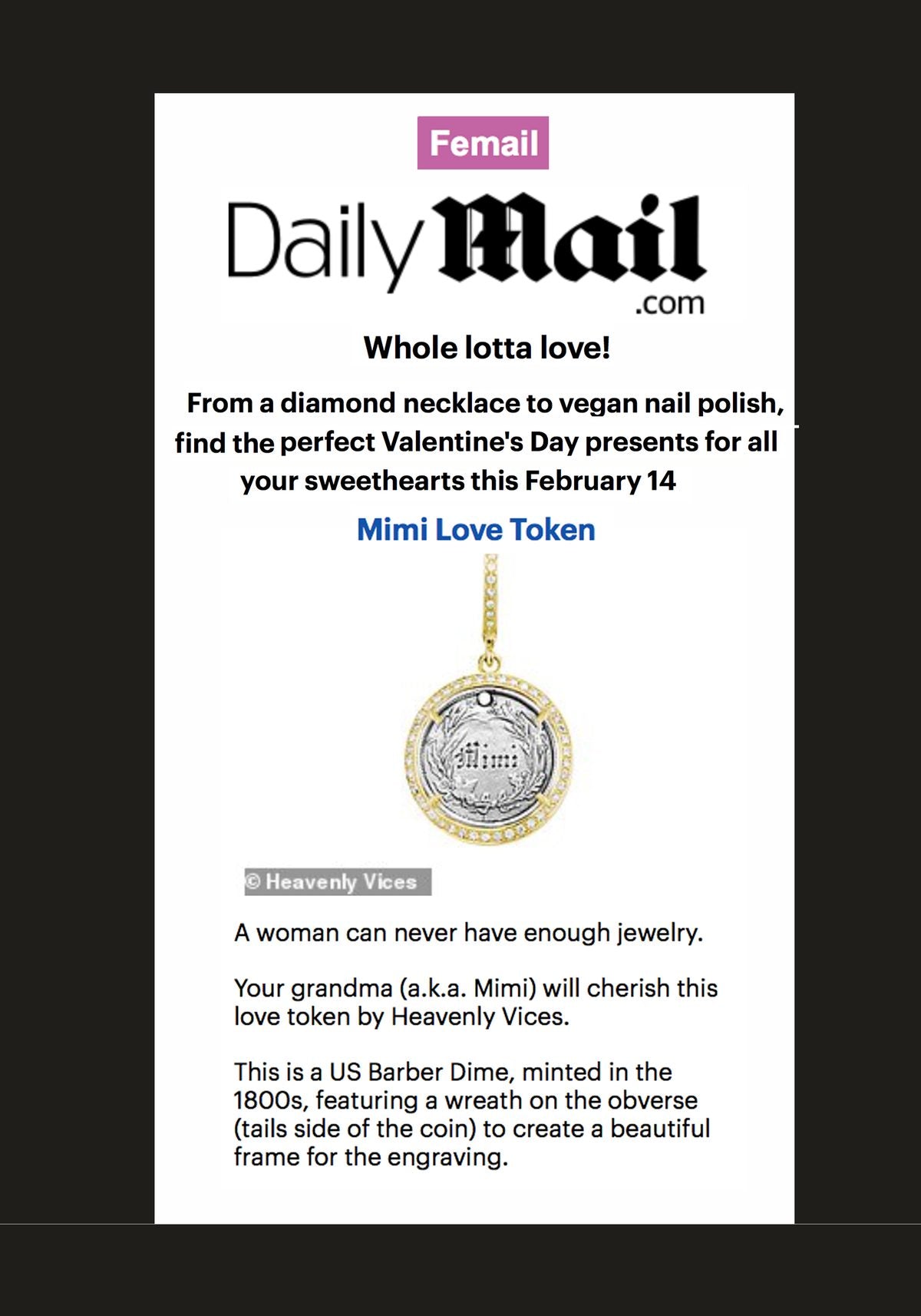 The Daily Mail: From a diamond necklace to vegan nail polish, find the perfect Valentine's Day presents for all your sweethearts this February 1
