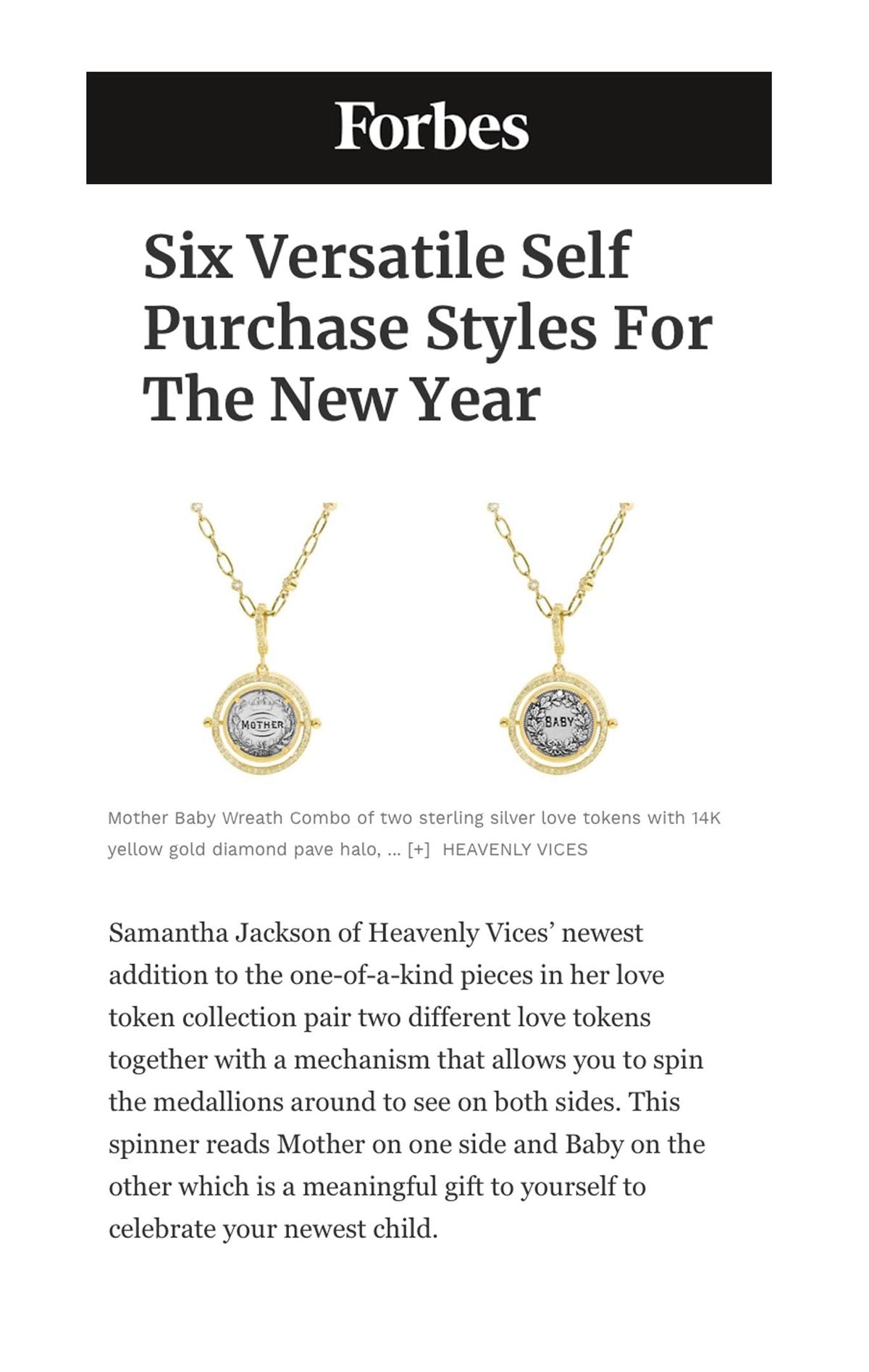Forbes: Six Versatile Self Purchase Styles For The New Year