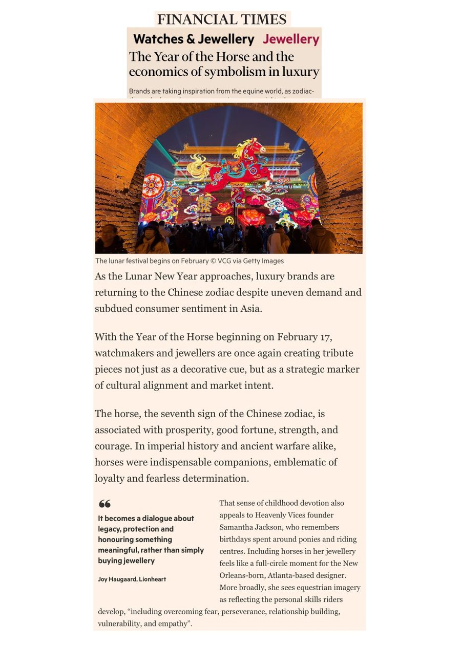 Financial Times: The Year of the Horse and the economics of symbolism in luxury