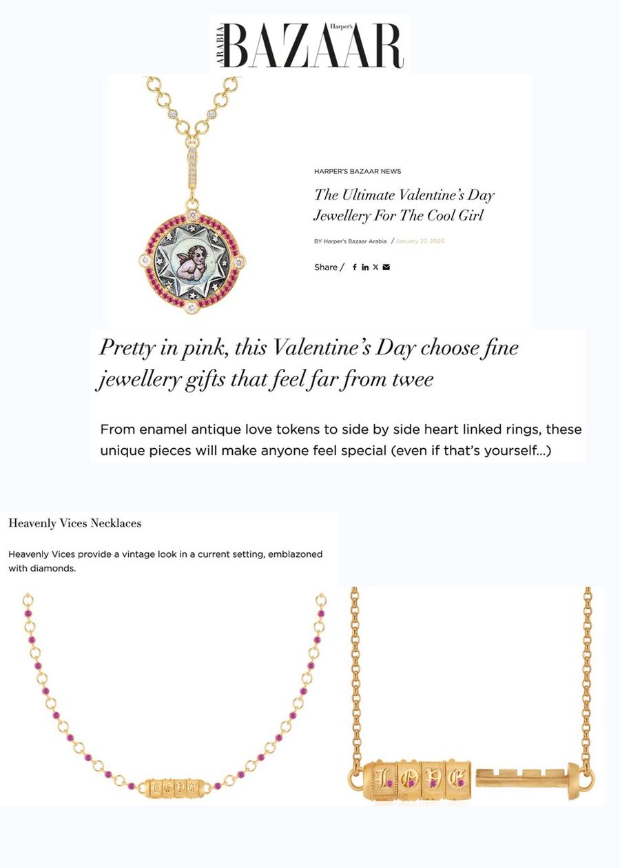 Harper's Bazaar Arabia: The Ultimate Valentine’s Day Jewellery For The Cool Girl