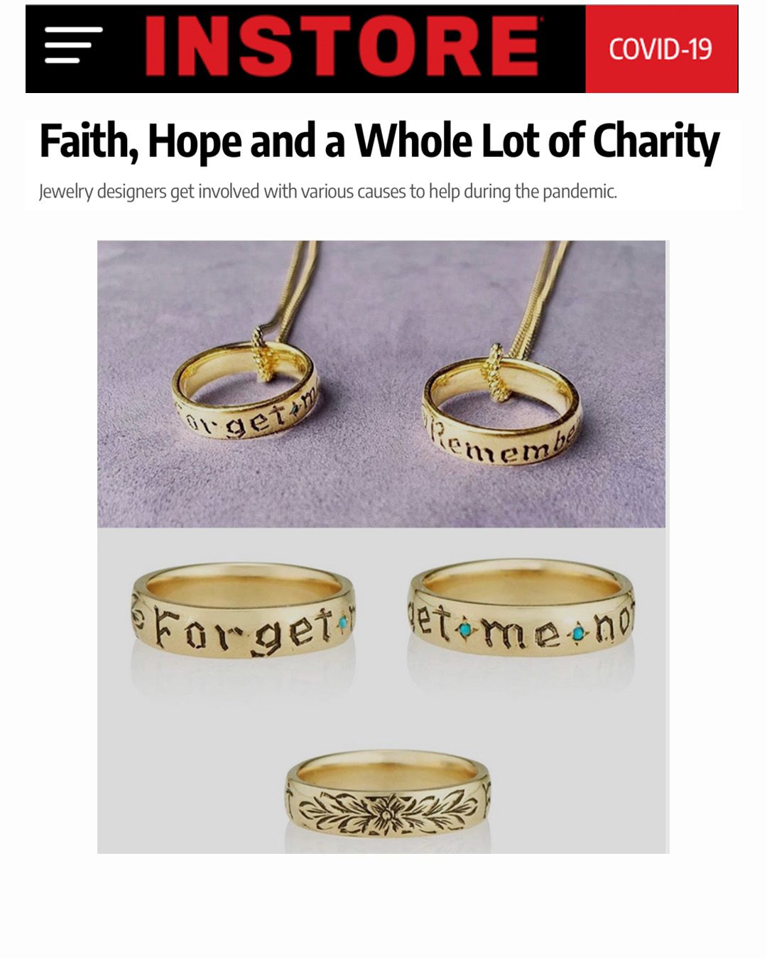 InStore Magazine: Faith, Hope and a Whole Lot of Charity