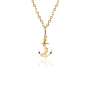 Anchor Charming Miniature with Sapphires